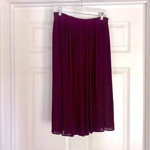 Reiss Burgundy Midi Skirt